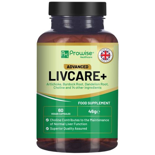 60 Capsules with Choline, Turmeric & Artichoke for Liver Detox and Support