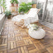 10 PCS Wood Tiles for Terrace and Balcony