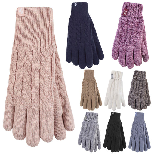 Heat Holders thermal gloves with soft Heatweaver lining in black Oslo pattern
