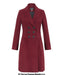 De La Creme - Womens Slim Fit Double Breasted Roll Collared Coat - Samanta Factory