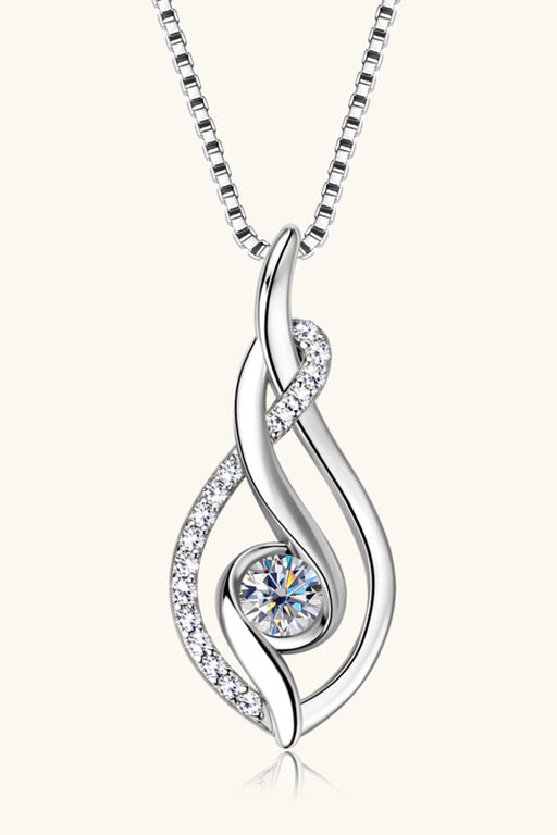 Minimalist Moissanite Necklace in Sterling Silver with Gift Box


