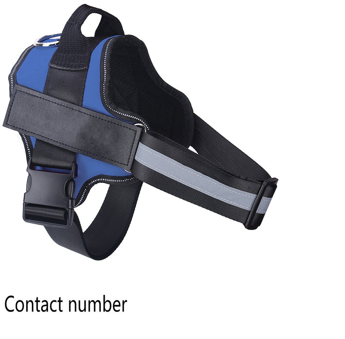 Personalized Dog Harness NO PULL Reflective Breathable Adjustable Pet Harness Vest For Small Large Dog Custom Patch Pet Supplies - Samanta Factory