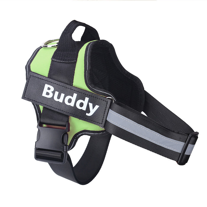 Personalized Dog Harness NO PULL Reflective Breathable Adjustable Pet Harness Vest For Small Large Dog Custom Patch Pet Supplies - Samanta Factory
