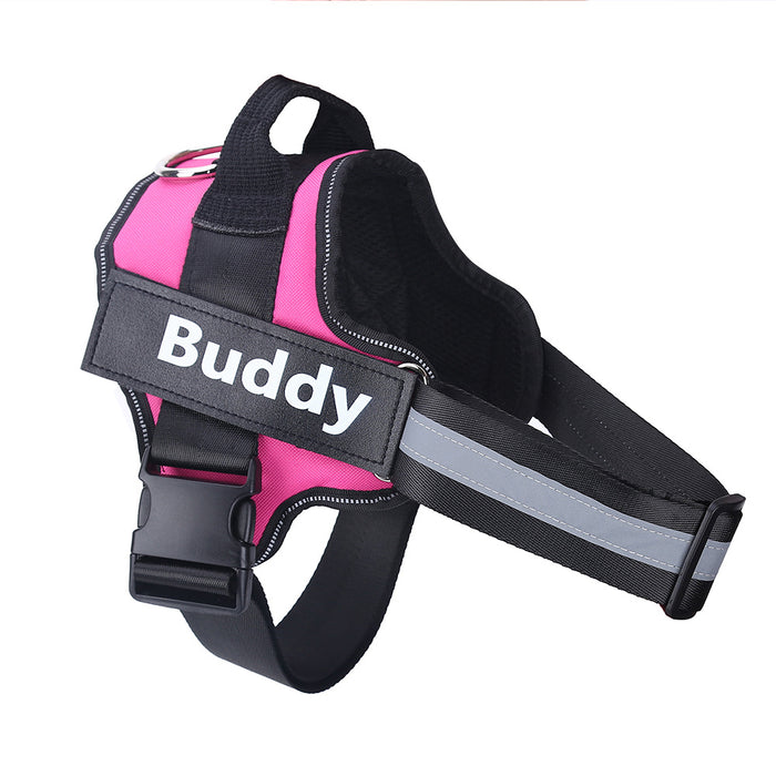 Personalized Dog Harness NO PULL Reflective Breathable Adjustable Pet Harness Vest For Small Large Dog Custom Patch Pet Supplies - Samanta Factory