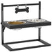 Adjustable dog bowl stand with stainless steel bowls and non-slip rubber feet