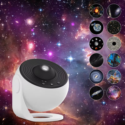 360° Night Light Galaxy Projector with rotating stars and nebula effects