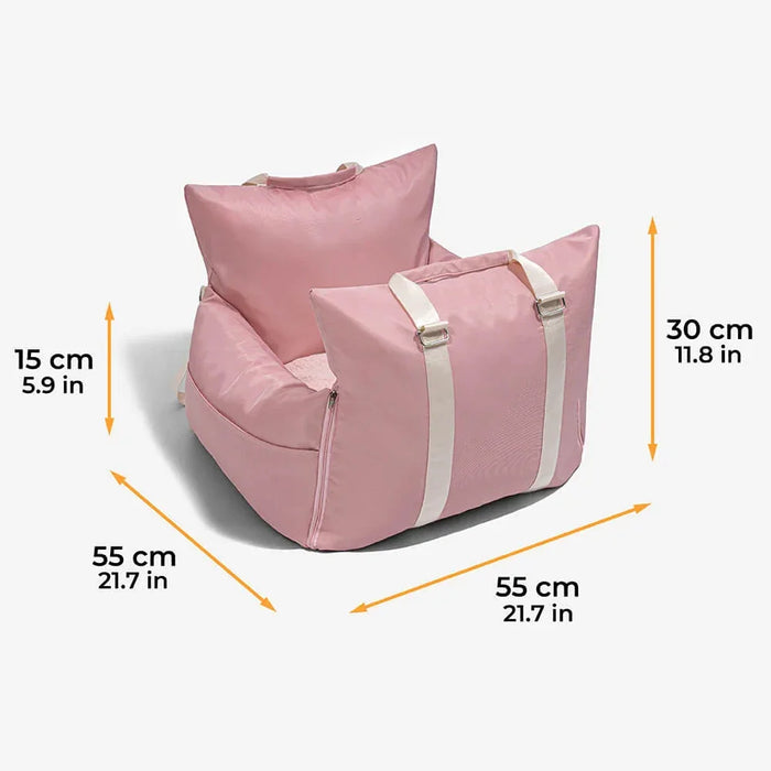 Deluxe Waterproof Pet Car Seat Bed – Travel Nest for Dogs & Cats - Samanta Factory