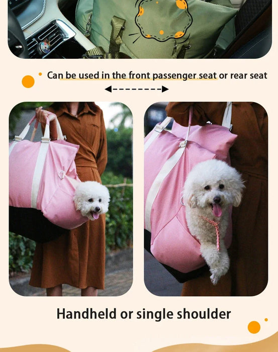 Deluxe Waterproof Pet Car Seat Bed – Travel Nest for Dogs & Cats - Samanta Factory