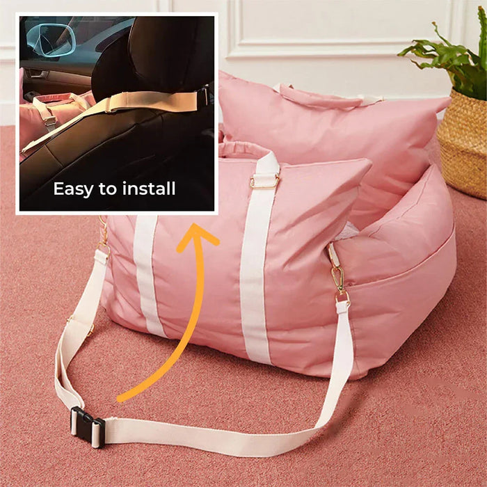 Deluxe Waterproof Pet Car Seat Bed – Travel Nest for Dogs & Cats - Samanta Factory