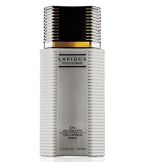 Ted Lapidus Pour Homme 100ml Eau de Toilette bottle – classic woody spicy men’s fragrance in a timeless design