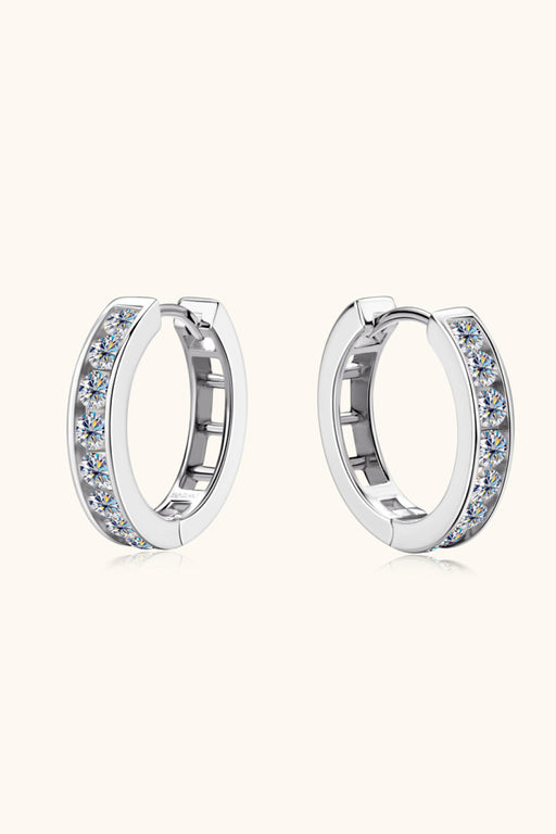 0.96 Carat Moissanite Stud Earrings in Platinum-Plated Sterling Silver