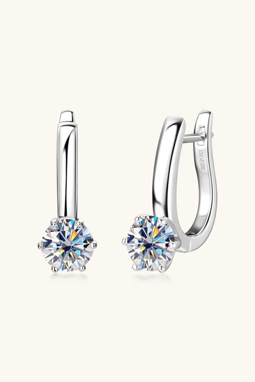 Minimalist Moissanite Dangle Earrings in Sterling Silver – Platinum & Gold Plated

