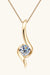Minimalist Moissanite Necklace – 1 Carat Pendant in Sterling Silver