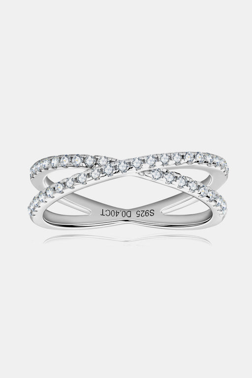 Minimalist Moissanite Ring – 925 Sterling Silver, Platinum-Plated with 0.4 Carat Moissanite