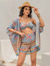 Viscose three-piece set with relaxed fit, ideal for casual wear and lounging.