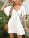 Smocked dress in polyester blend with mid-length sleeves, perfect for casual wear