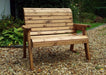Two Seat Bench with water-repellent treatment – FSC certified and rot-free – Outdoor garden seating