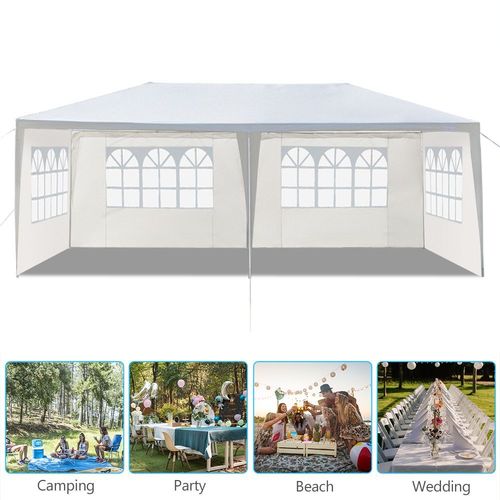 10x20 Outdoor Party Tent – Waterproof PE Cloth with Removable Sidewalls - Samanta Factory