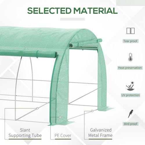 Polytunnel Greenhouse – Large 6x3x2m with Steel Frame - Samanta Factory