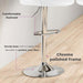 Bar Stools – Height Adjustable Leather Seat with 360° Swivel & Chrome Base - Samanta Factory