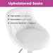 Bar Stools – Height Adjustable Leather Seat with 360° Swivel & Chrome Base - Samanta Factory