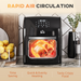 12L Digital Air Fryer Oven – Rotisserie & Dehydrator with 8 Presets for Healthy Cooking - Samanta Factory