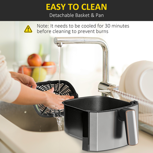 6.5L Digital Air Fryer – 8 Preset Modes with Adjustable Temperature & Non-Stick Basket - Samanta Factory