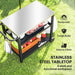 Outdoor BBQ Prep Table – Stainless Steel Worktop with Storage & Wheels - Samanta Factory