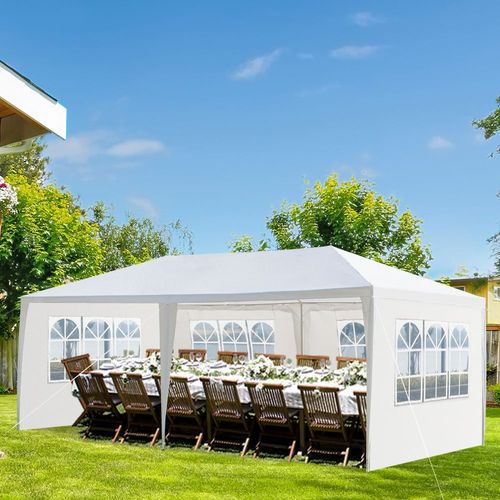 10x20 Outdoor Party Tent – Waterproof PE Cloth with Removable Sidewalls - Samanta Factory