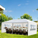 10x20 Outdoor Party Tent – Waterproof PE Cloth with Removable Sidewalls - Samanta Factory