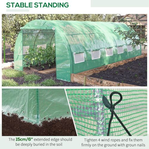 Polytunnel Greenhouse – Large 6x3x2m with Steel Frame - Samanta Factory