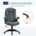 High Back Office Chair – Linen Upholstery with Recline & Adjustable Height - Samanta Factory