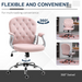 Velvet Office Chair – Adjustable Swivel Design with Diamante Tufted Back - Samanta Factory