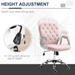 Velvet Office Chair – Adjustable Swivel Design with Diamante Tufted Back - Samanta Factory