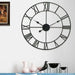 Roman Wall Clock – Large 78cm Metal Open-Back Design - Samanta Factory
