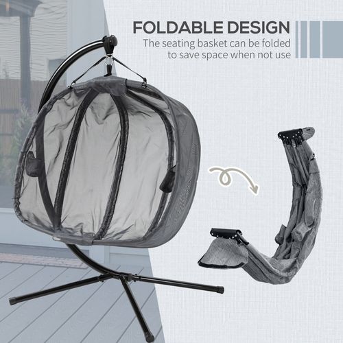 Two-Seater Egg Swing Chair – Large Hanging Basket with Cushion for Garden & Balcony - Samanta Factory