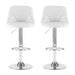 Bar Stools – Height Adjustable Leather Seat with 360° Swivel & Chrome Base - Samanta Factory