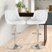 Bar Stools – Height Adjustable Leather Seat with 360° Swivel & Chrome Base - Samanta Factory