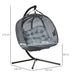 Two-Seater Egg Swing Chair – Large Hanging Basket with Cushion for Garden & Balcony - Samanta Factory