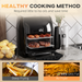 12L Digital Air Fryer Oven – Rotisserie & Dehydrator with 8 Presets for Healthy Cooking - Samanta Factory