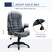 High Back Office Chair – Linen Upholstery with Recline & Adjustable Height - Samanta Factory