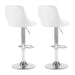 Bar Stools – Height Adjustable Leather Seat with 360° Swivel & Chrome Base - Samanta Factory