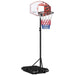 Adjustable height basketball hoop system with fillable base and wheels