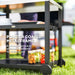 Outdoor BBQ Prep Table – Stainless Steel Worktop with Storage & Wheels - Samanta Factory