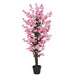 120cm lifelike artificial pink blossom tree in plastic pot by Leaf Design UK

