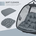 Two-Seater Egg Swing Chair – Large Hanging Basket with Cushion for Garden & Balcony - Samanta Factory
