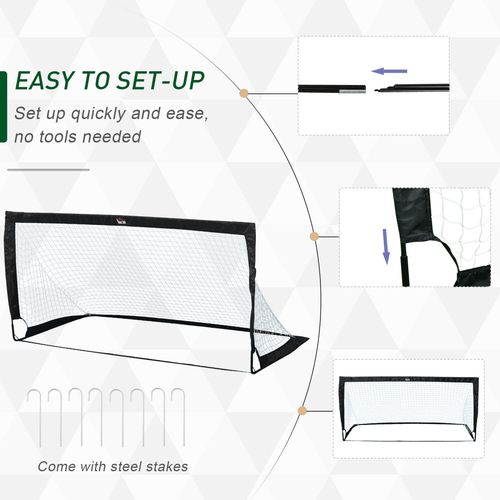 Folding Football Goal – Portable with All-Weather Net - Samanta Factory
