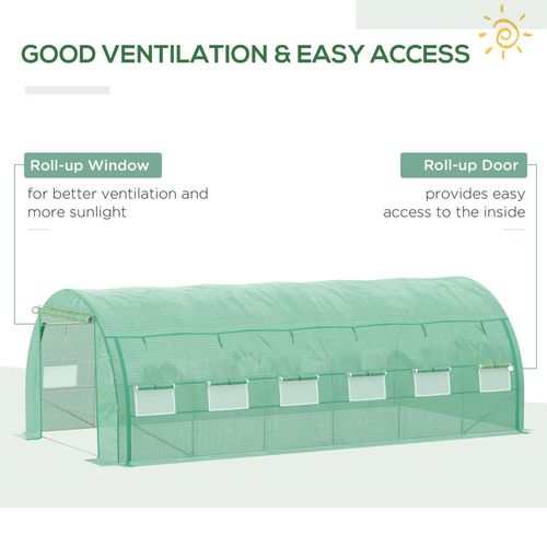 Polytunnel Greenhouse – Large 6x3x2m with Steel Frame - Samanta Factory