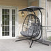 Double Rattan Swing Chair – Weather-Resistant Hanging Egg Seat for Two - Samanta Factory
