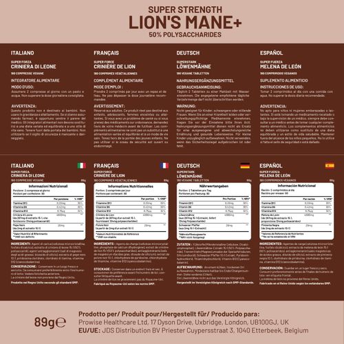6-Mushroom Complex Supplement – 4000 mg Lion’s Mane Blend with B-Vitamins & Black Pepper - Samanta Factory